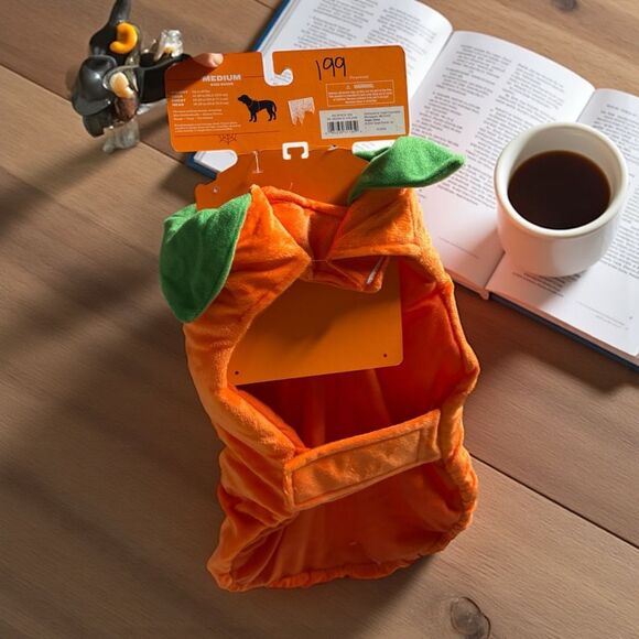 Halloween Plush Pumpkin Dog and Cat Costume - Hyde & EEK! Boutique Medium - Picture 5 of 5